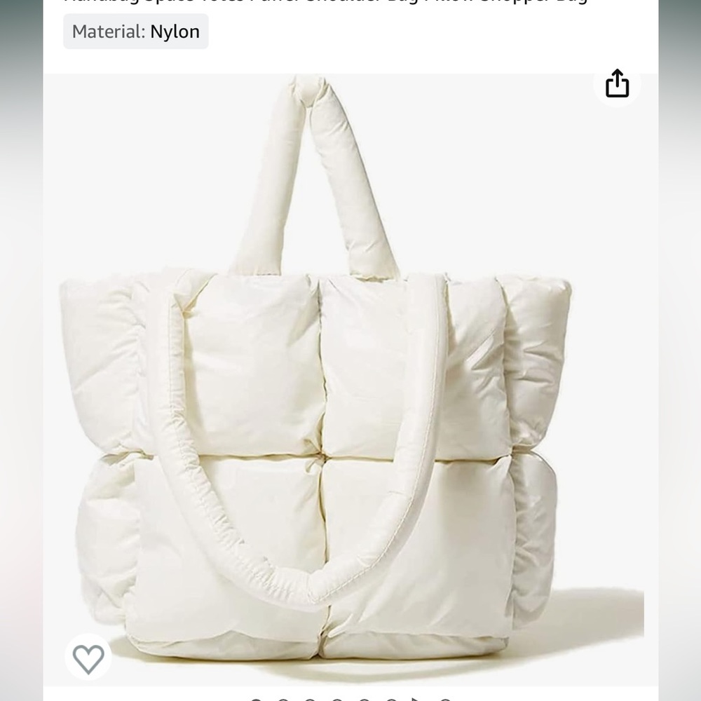 🤍 PUFFER STYLE TOTE BAG